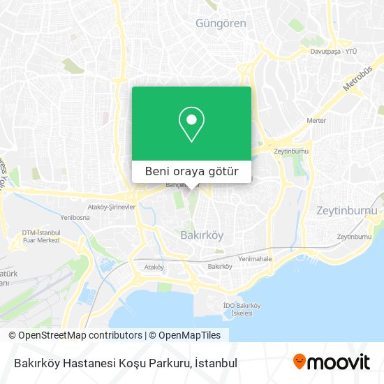 Bakırköy Hastanesi Koşu Parkuru harita