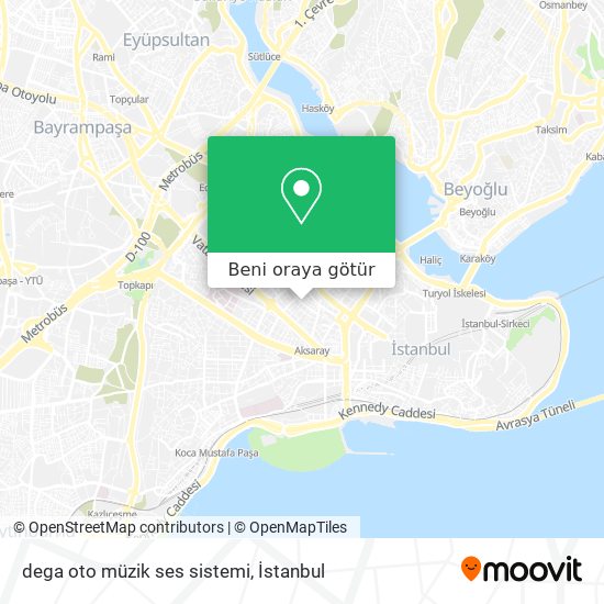 dega oto müzik ses sistemi harita