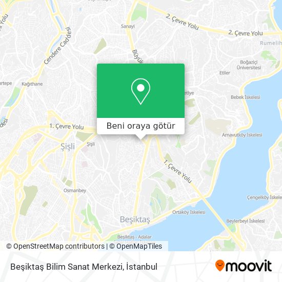 Beşiktaş Bilim Sanat Merkezi harita