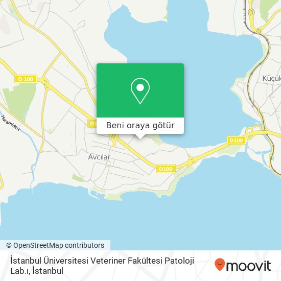 İstanbul Üniversitesi Veteriner Fakültesi Patoloji Lab.ı harita