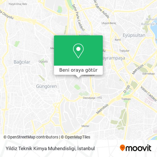 Yildiz Teknik Kimya Muhendisligi harita