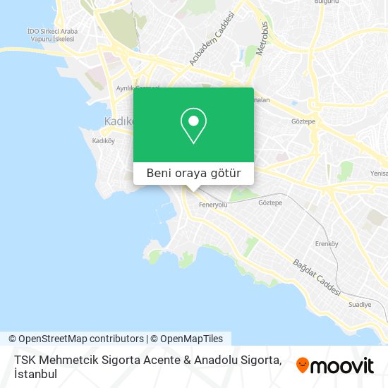 TSK Mehmetcik Sigorta Acente & Anadolu Sigorta harita