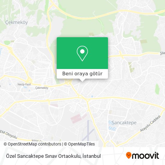 Özel Sancaktepe Sınav Ortaokulu harita