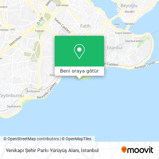 Yenikapı Şehir Parkı Yürüyüş Alanı harita