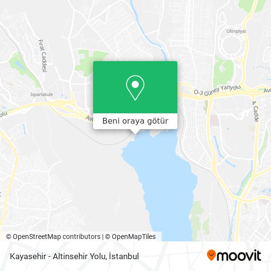Kayasehir - Altinsehir Yolu harita