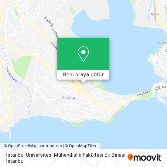 Istanbul Üniversitesi Mühendislik Fakültesi Ek Binası harita