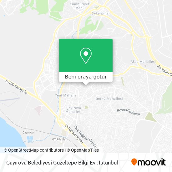 Çayırova Belediyesi Güzeltepe Bilgi Evi harita