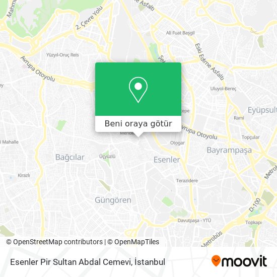 Esenler Pir Sultan Abdal Cemevi harita