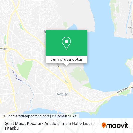 Şehit Murat Kocatürk Anadolu İmam Hatip Lisesi harita