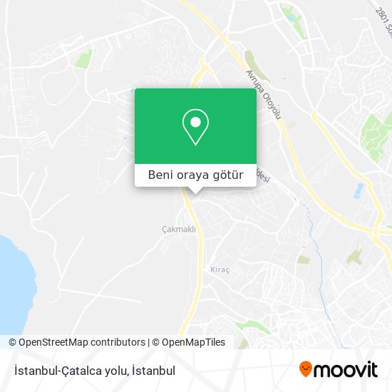 İstanbul-Çatalca yolu harita