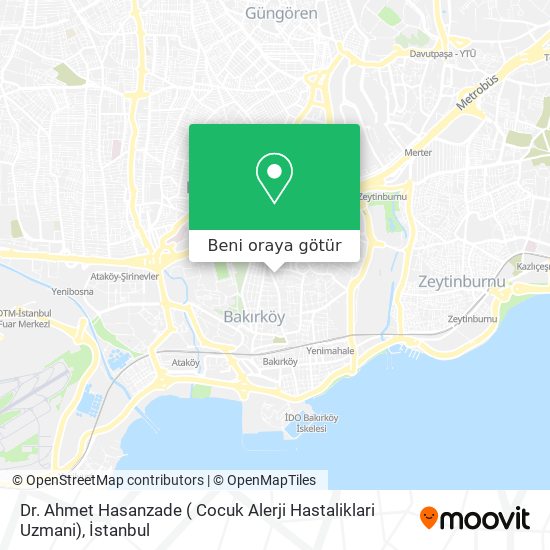 Dr. Ahmet Hasanzade ( Cocuk Alerji Hastaliklari Uzmani) harita