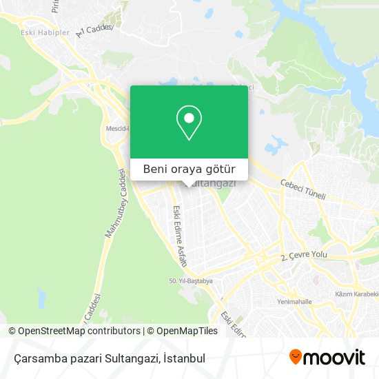 Çarsamba pazari Sultangazi harita