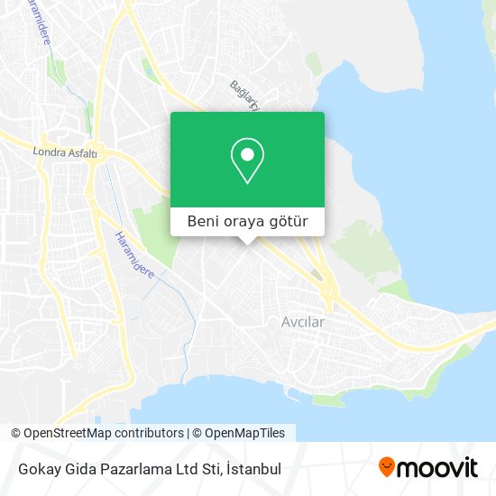 Gokay Gida Pazarlama Ltd Sti harita