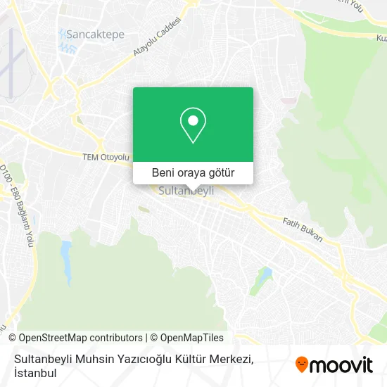 Sultanbeyli Muhsin Yazıcıoğlu Kültür Merkezi harita
