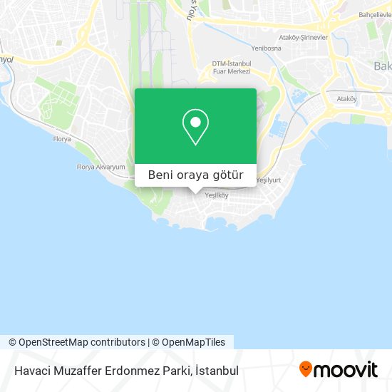 Havaci Muzaffer Erdonmez Parki harita