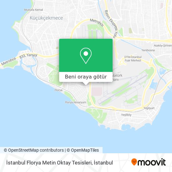 İstanbul Florya Metin Oktay Tesisleri harita