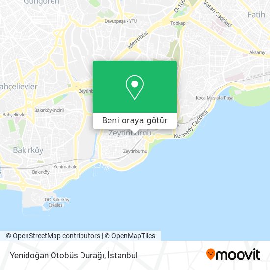 Yenidoğan Otobüs Durağı harita