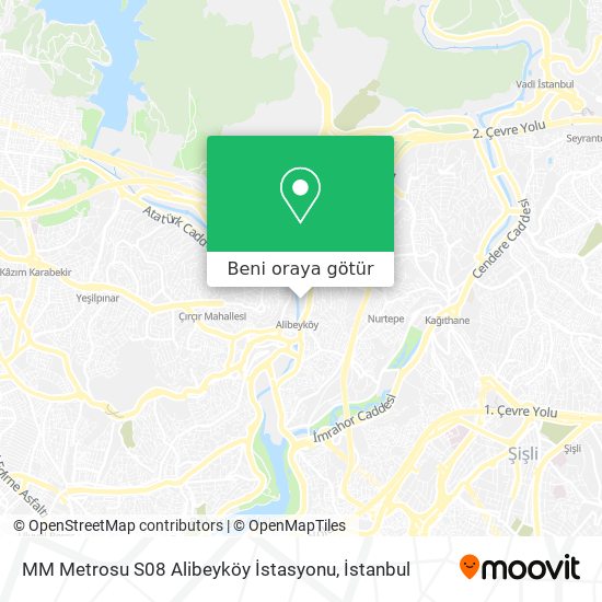 MM Metrosu S08 Alibeyköy İstasyonu harita