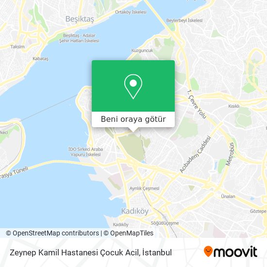 Zeynep Kamil Hastanesi Çocuk Acil harita