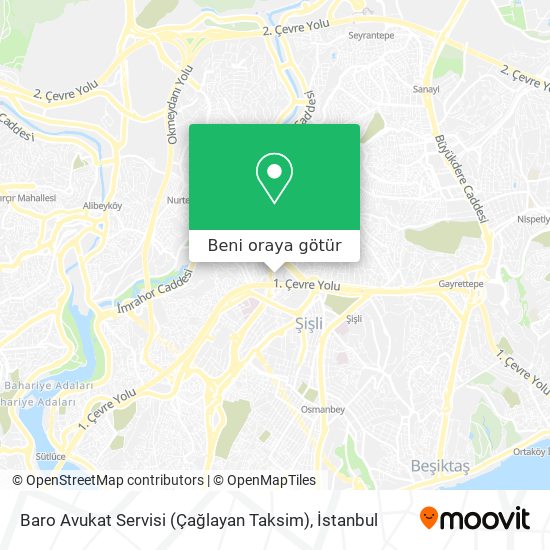 Baro Avukat Servisi (Çağlayan Taksim) harita