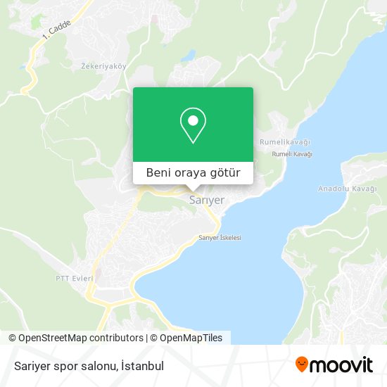 Sariyer spor salonu harita