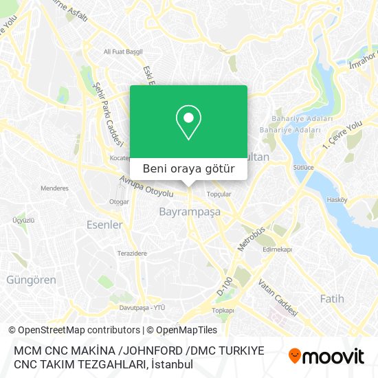 MCM CNC MAKİNA /JOHNFORD /DMC TURKIYE CNC TAKIM TEZGAHLARI harita
