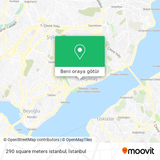290 square meters istanbul harita