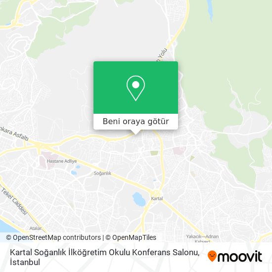 Kartal Soğanlık İlköğretim Okulu Konferans Salonu harita