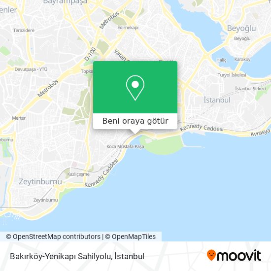 Bakırköy-Yenikapı Sahilyolu harita