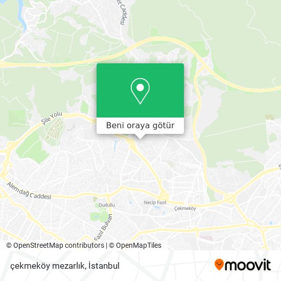 çekmeköy mezarlık harita