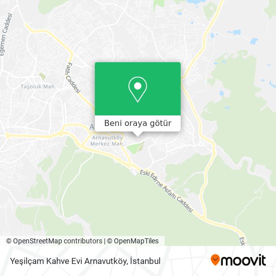 Yeşilçam Kahve Evi Arnavutköy harita