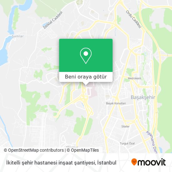 İkitelli şehir hastanesi inşaat şantiyesi harita