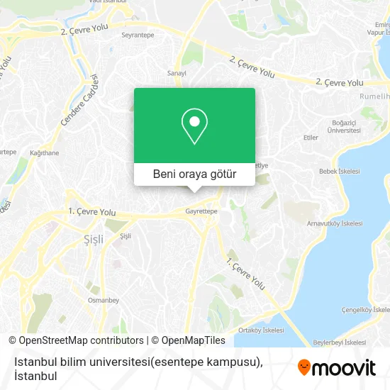 Istanbul bilim universitesi(esentepe kampusu) harita