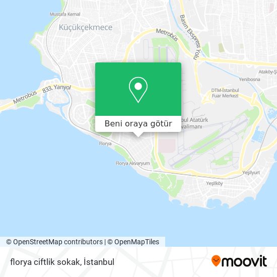 florya ciftlik sokak harita