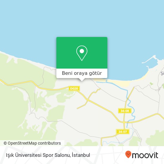 Işık Üniversitesi Spor Salonu harita