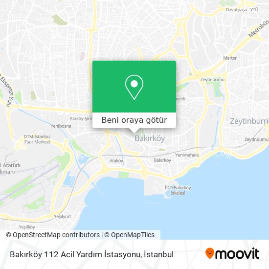 Bakırköy 112 Acil Yardım İstasyonu harita