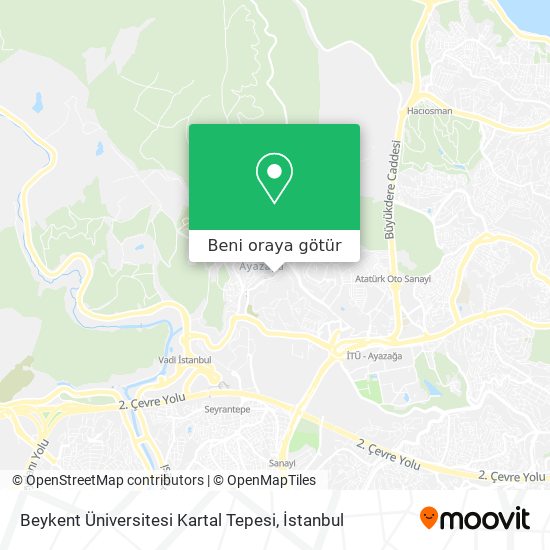 Beykent Üniversitesi Kartal Tepesi harita
