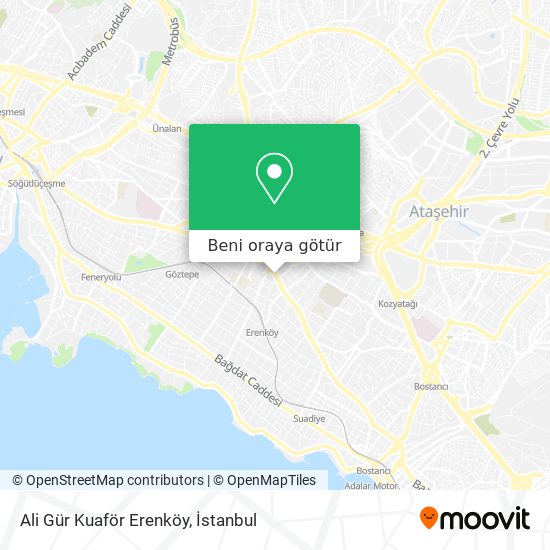 Ali Gür Kuaför Erenköy harita