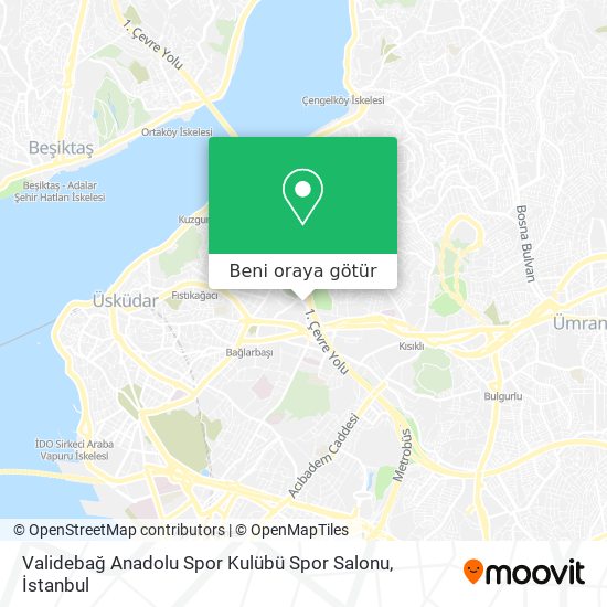 Validebağ Anadolu Spor Kulübü Spor Salonu harita