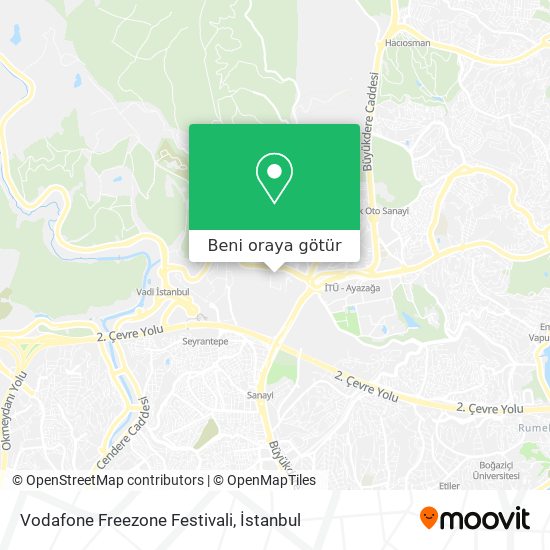 Vodafone Freezone Festivali harita