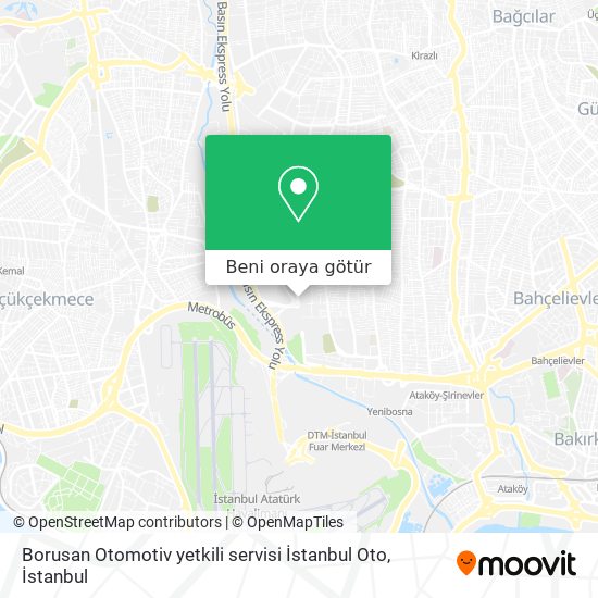 Borusan Otomotiv yetkili servisi İstanbul Oto harita