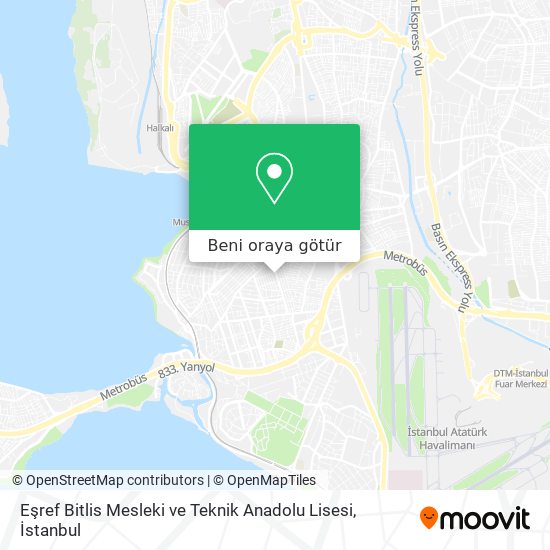 Eşref Bitlis Mesleki ve Teknik Anadolu Lisesi harita