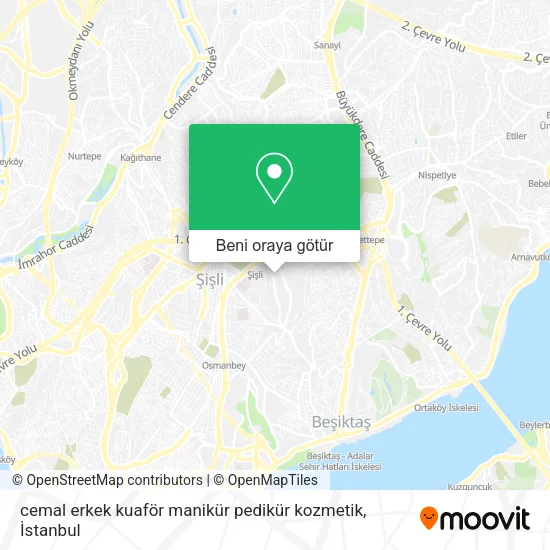 cemal erkek kuaför manikür pedikür kozmetik harita