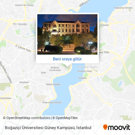 Boğaziçi Üniversitesi Güney Kampüsü harita