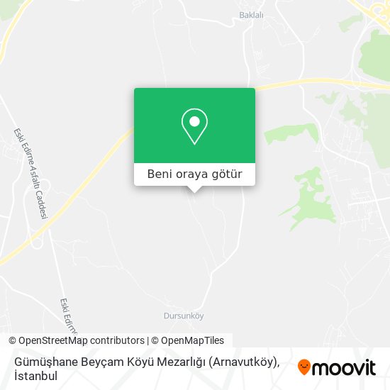 Gümüşhane Beyçam Köyü Mezarlığı (Arnavutköy) harita