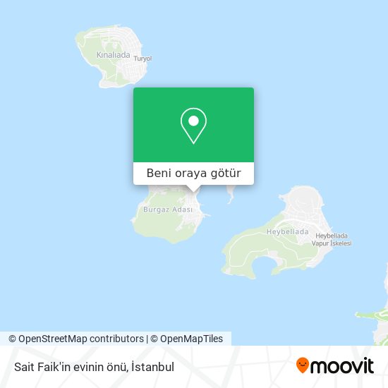 Sait Faik'in evinin önü harita