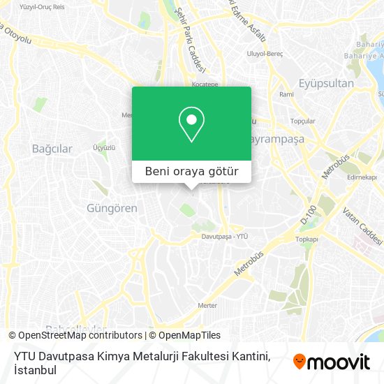YTU Davutpasa Kimya Metalurji Fakultesi Kantini harita