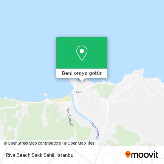 Riva Beach Saklı Sahil harita