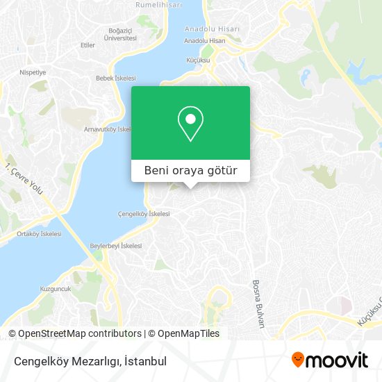 Cengelköy Mezarlıgı harita