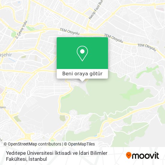 Yedıtepe Üniversitesi İktisadi ve İdari Bilimler Fakültesi harita